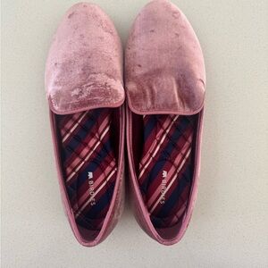 Birdies Pink Velvet Slip-Ons